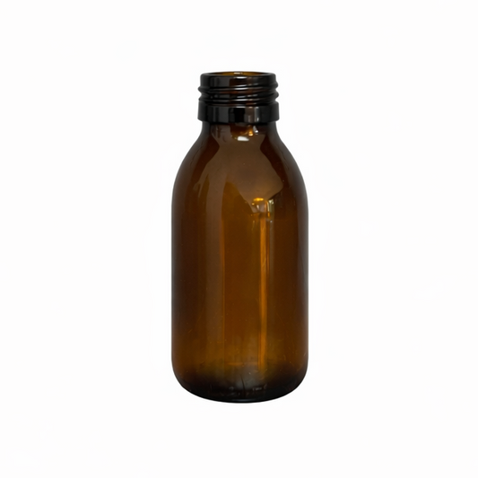 100ml Amber Sirop Bottle uncapped, pack of 104