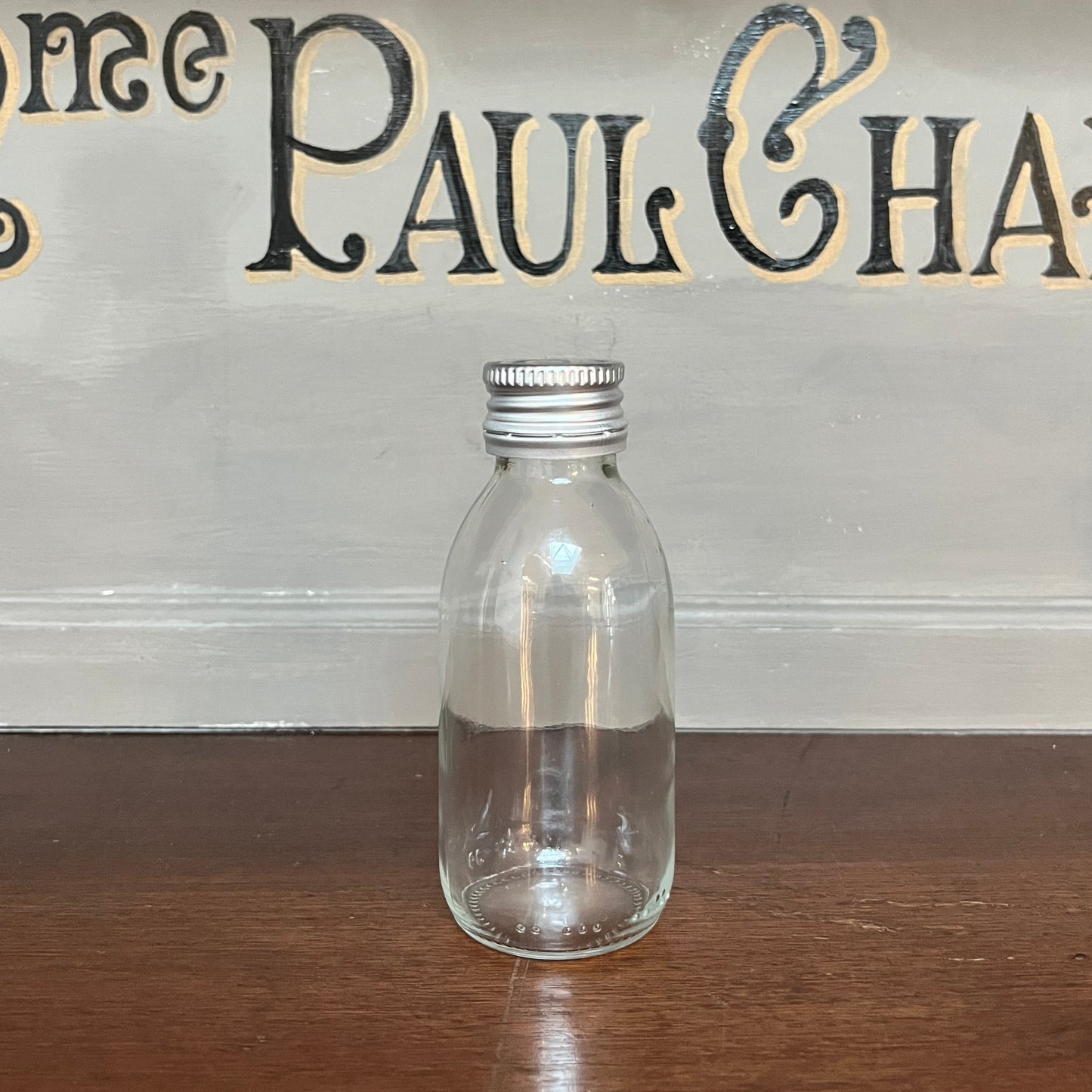 125ml Sirop Bottle with Silver Screw top, pack of 86