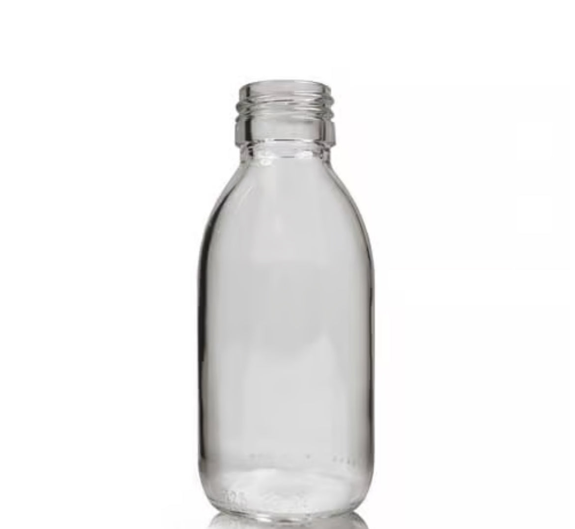 125ml Sirop Bottle with Silver Screw top, pack of 86